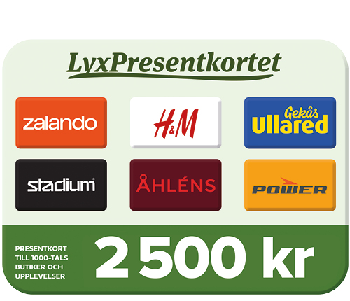 LyxPresentkort 2.500 kr