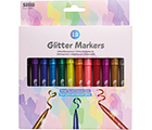 Fiberpennor med glitter 12-pack