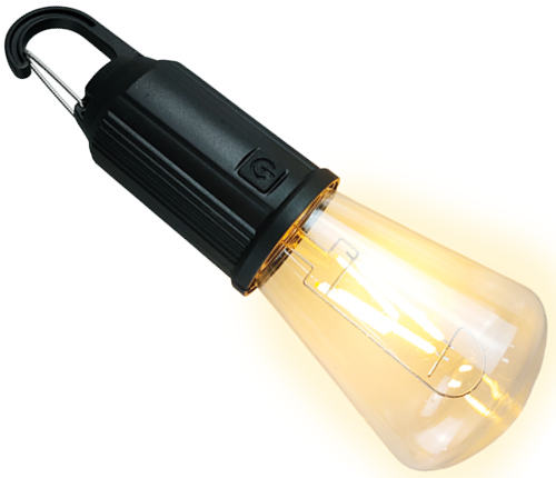 Uppladdningsbar LED-lampa med karbinhake