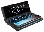 Digital alarmklocka med mobilladdare